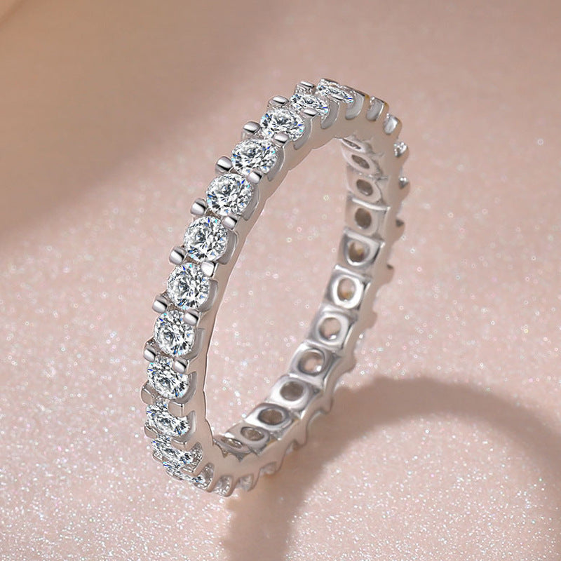 Women's Unique Full Circle Artificial Diamond Paris Rings