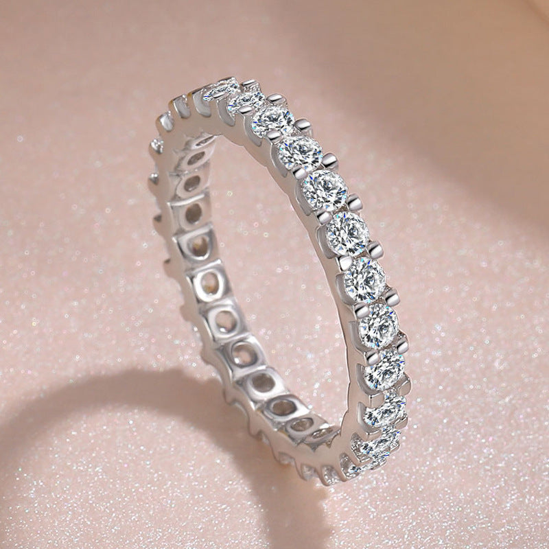 Women's Unique Full Circle Artificial Diamond Paris Rings