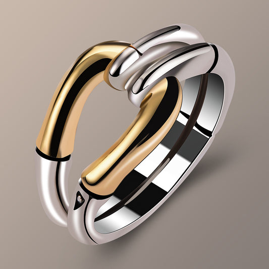 Women's Style Geometric Bone Bamboo Creative Gold Rings