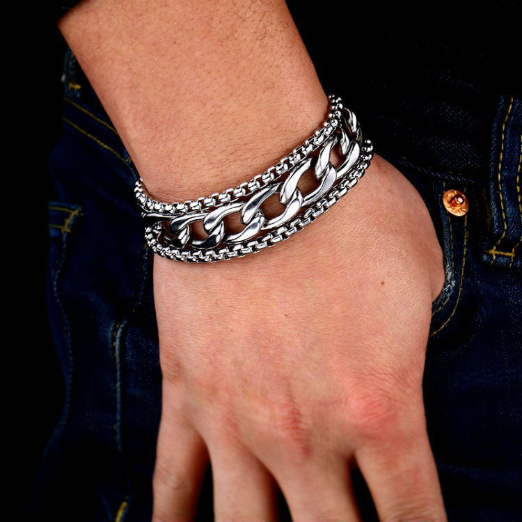 Men's Punk Style Stylish Simple Personality Bracelets