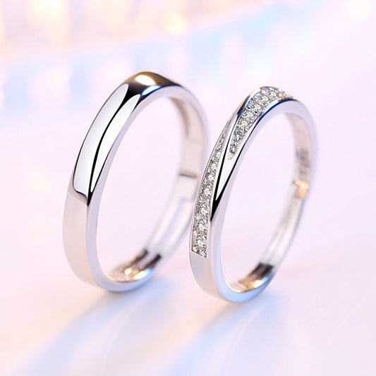 Damen &amp; Herren &amp; mit Diamant-Liebespaar und Ringen