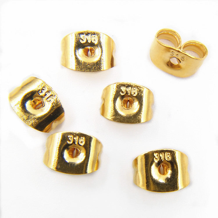 Earplug Gold Lettering Sample Ear Bundle With Word Printing Stud Earrings