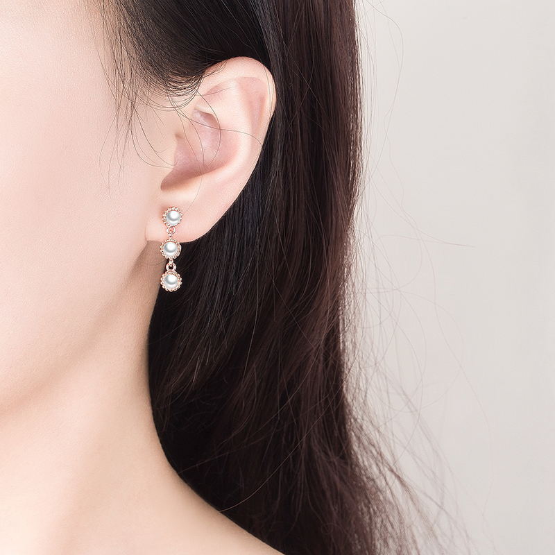 Sier Needle Li Duo Temperament Niche Earrings