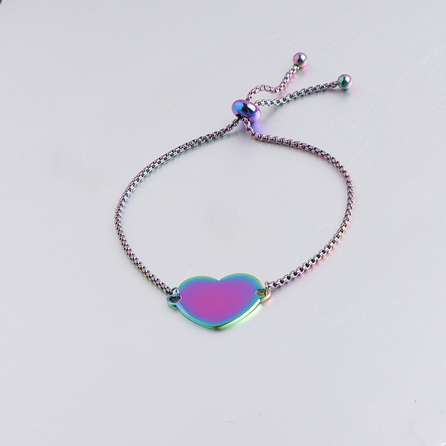 Steel Love Heart Fashion Personalisierte verstellbare Armbänder