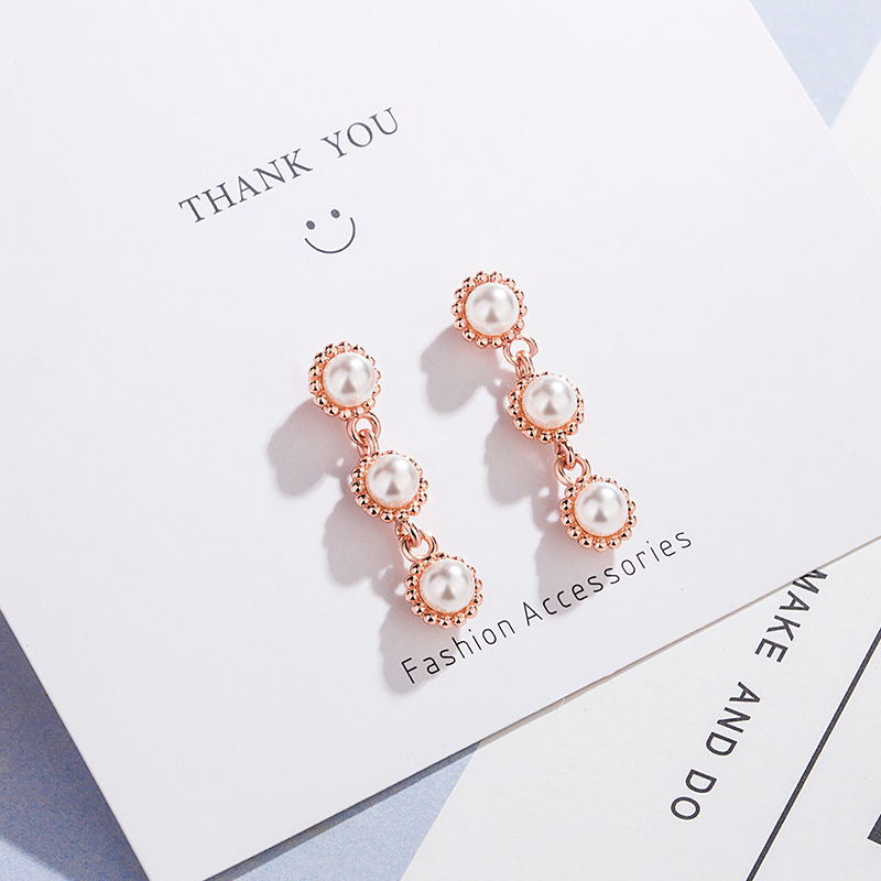 Sier Needle Li Duo Temperament Niche Earrings