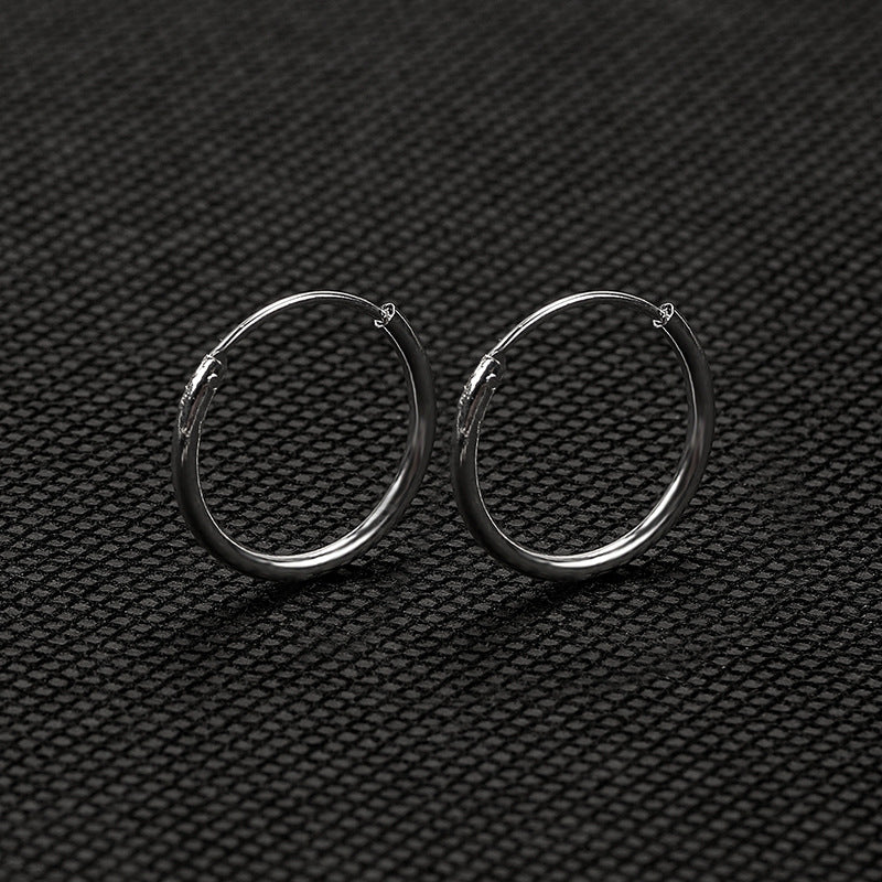 Boucles d'oreilles punk à la mode, grands et petits cercles