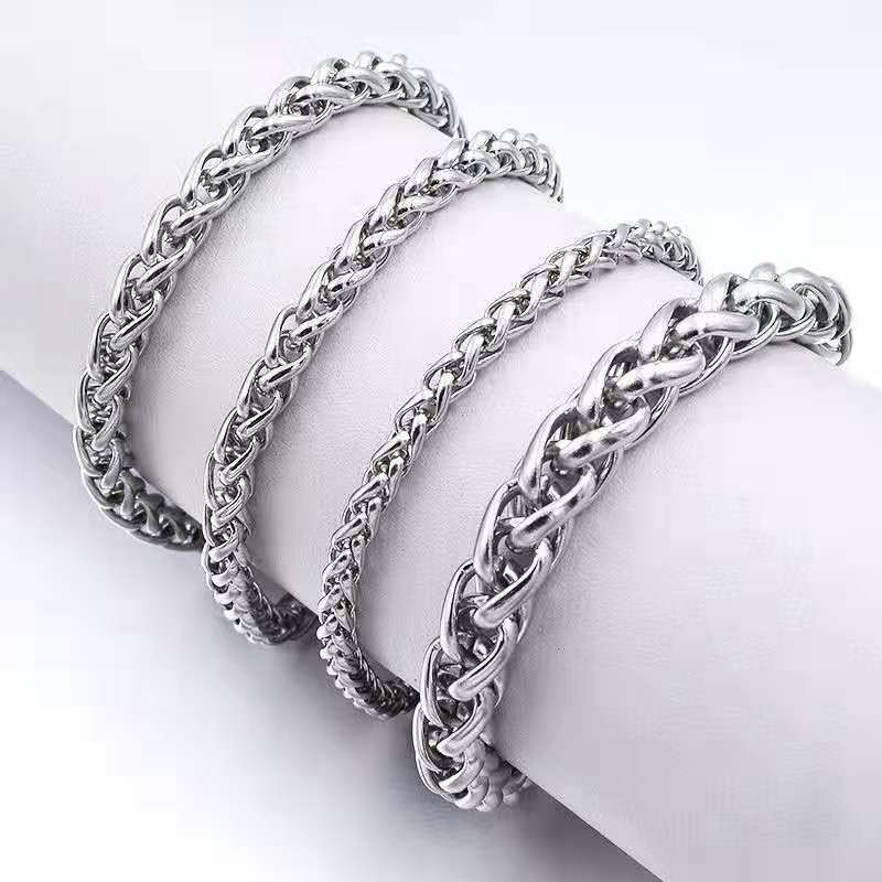 Men's Steel Trendy Basket Chain Stainless Ornament Bracelets