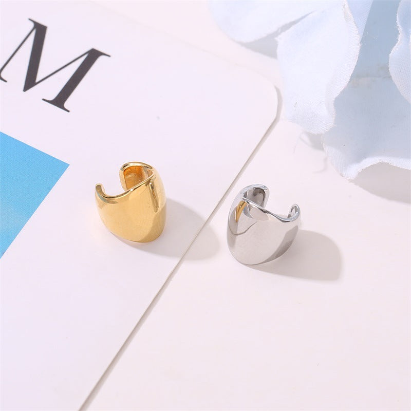 Women's & Men's Simple Metal Polished Punk Retro Geometric Rings