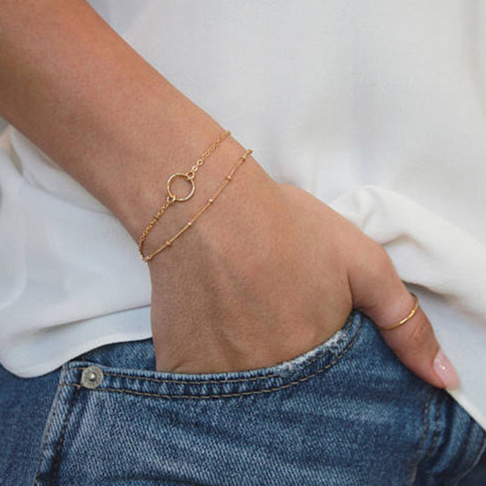 Ensemble de bijoux géométriques pour femmes, ornement à la mode, Simple, Bracelets