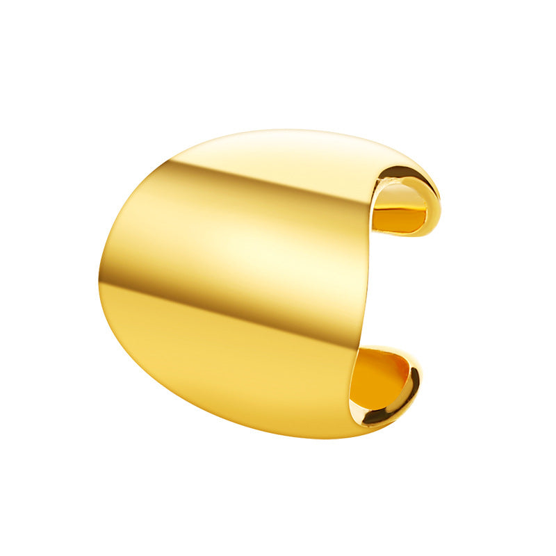 Women's & Men's Simple Metal Polished Punk Retro Geometric Rings