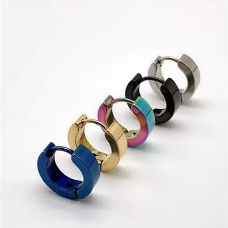 Men's Trendy Popular Flat Round Clip Female Tassel Small Ear Buckle