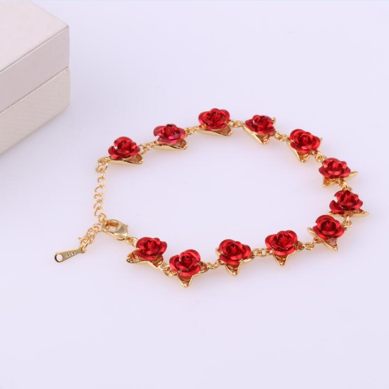 Women's Korean Style Simple Gold-plated Jewelry Rose Bracelets