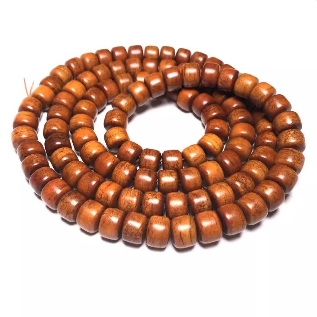 Women's & Men's Bone Camel Distressed Weathering Fried Pattern Tibetan Style Barrel Beads Bracelets
