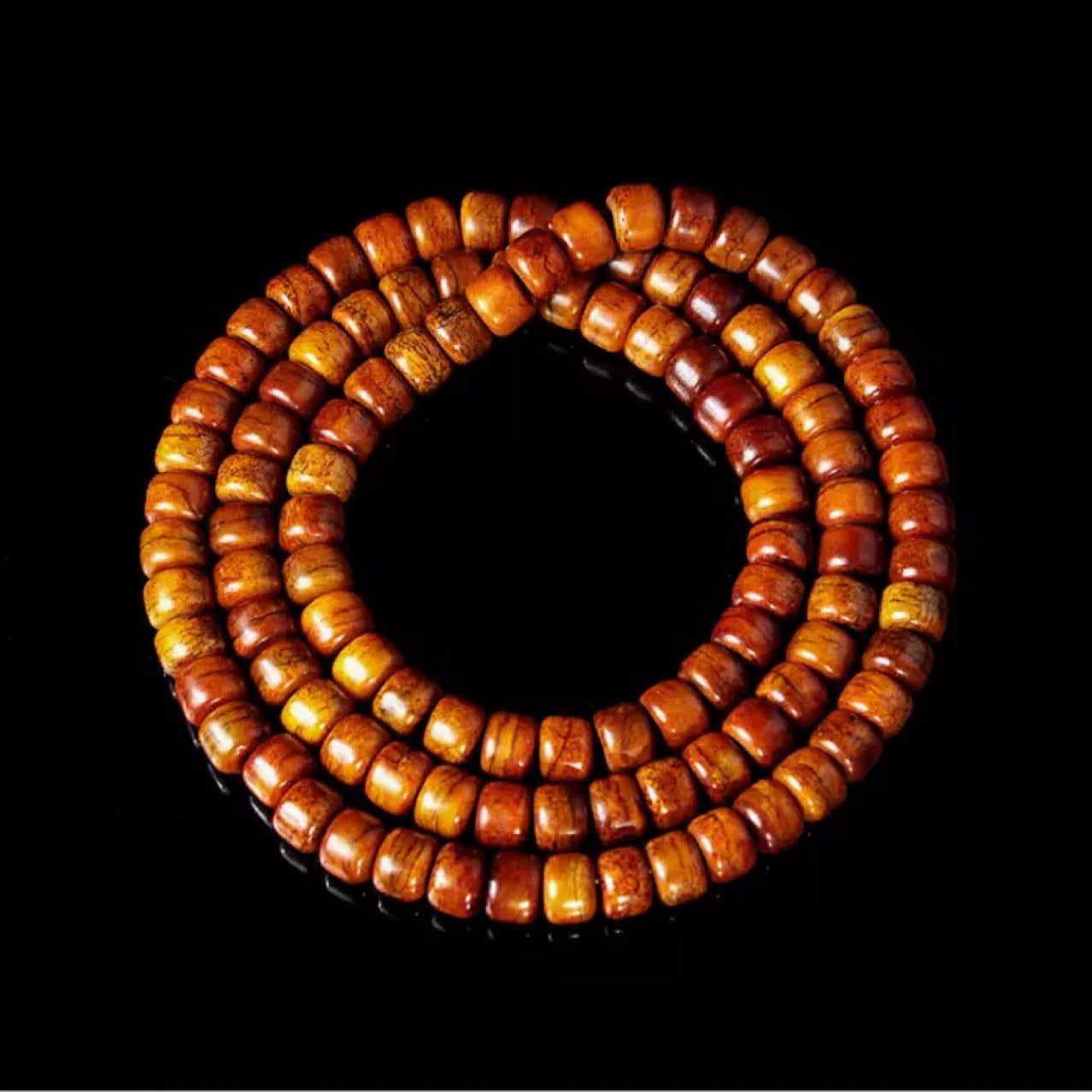 Women's & Men's Bone Camel Distressed Weathering Fried Pattern Tibetan Style Barrel Beads Bracelets