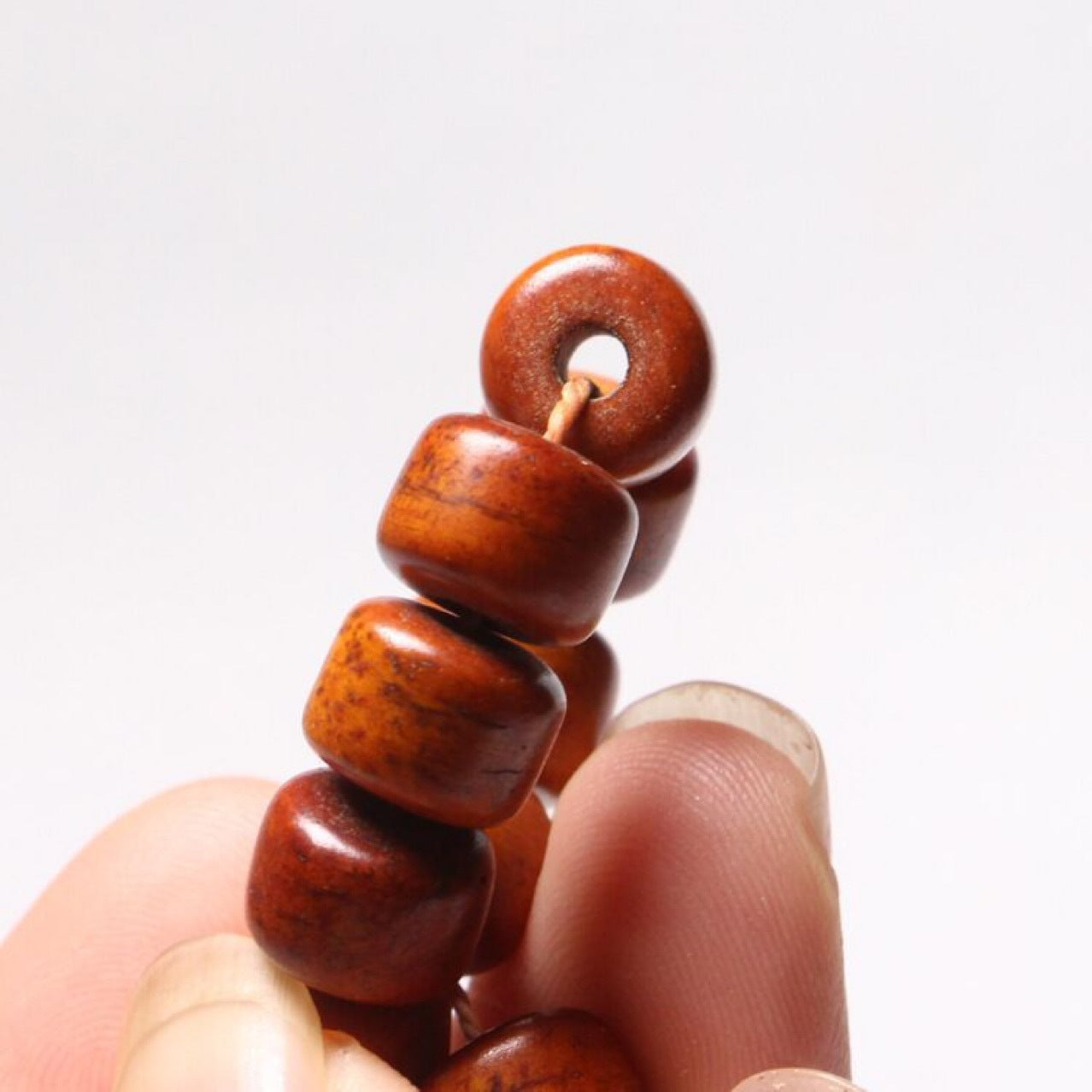 Women's & Men's Bone Camel Distressed Weathering Fried Pattern Tibetan Style Barrel Beads Bracelets