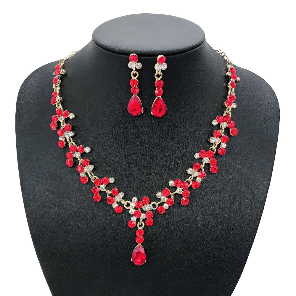 Attractive Bridal Suit Fashion Diamond Crystal Necklaces