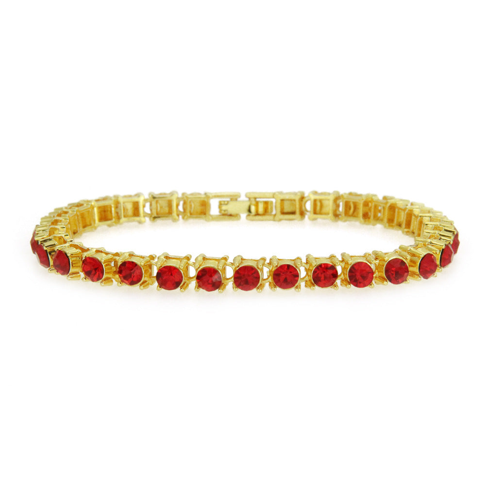 Men's Hip Hop Single Row Diamond Brace Bracelet