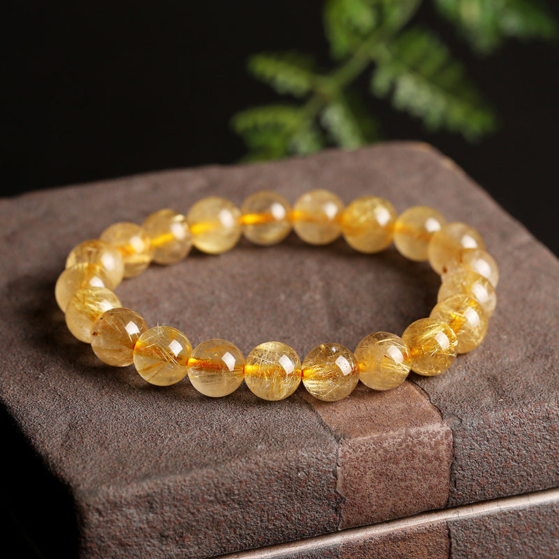 Rutilated Quartz Natural Crystal Rutile Hair Bracelets