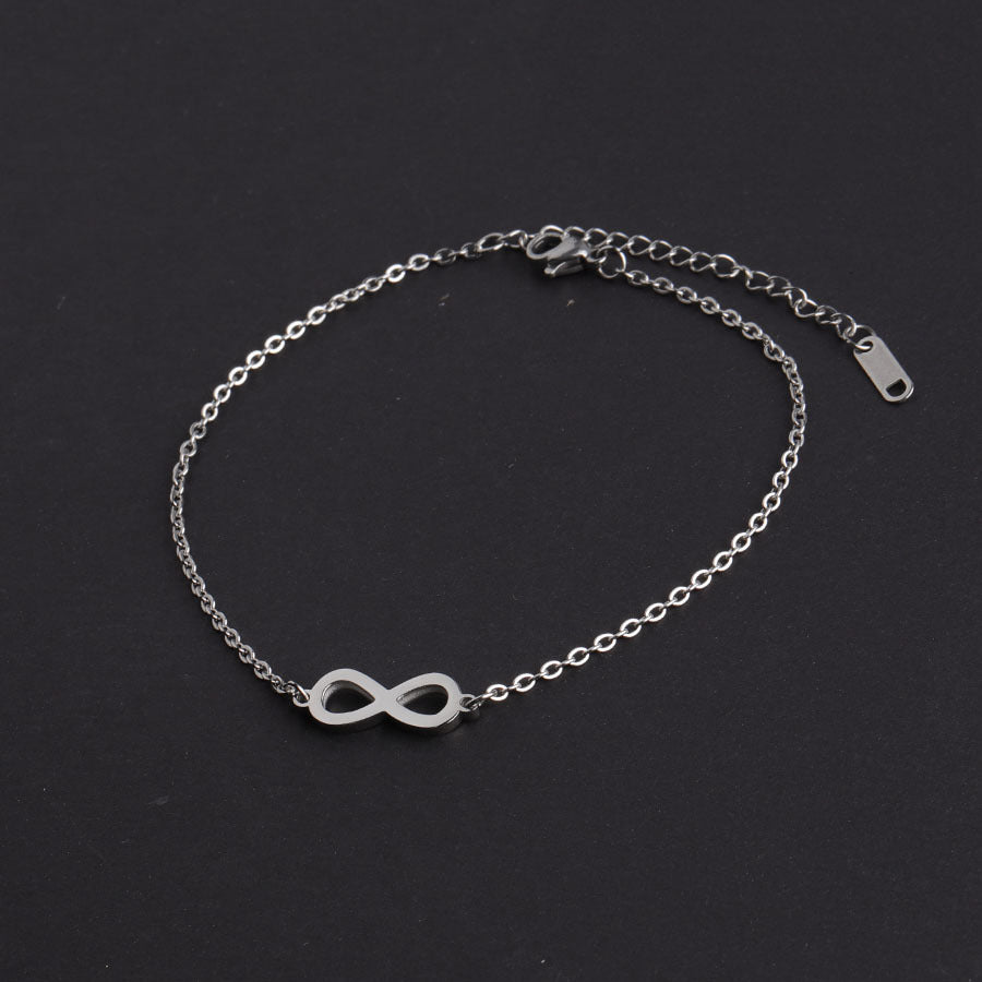 Mirror Stainless Steel Infinite Eternal Digital Bracelets