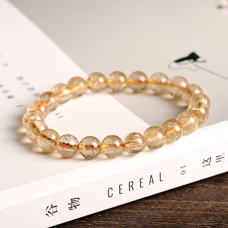 Rutilated Quartz Natural Crystal Rutile Hair Bracelets