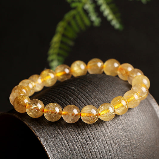 Rutilated Quartz Natural Crystal Rutile Hair Bracelets