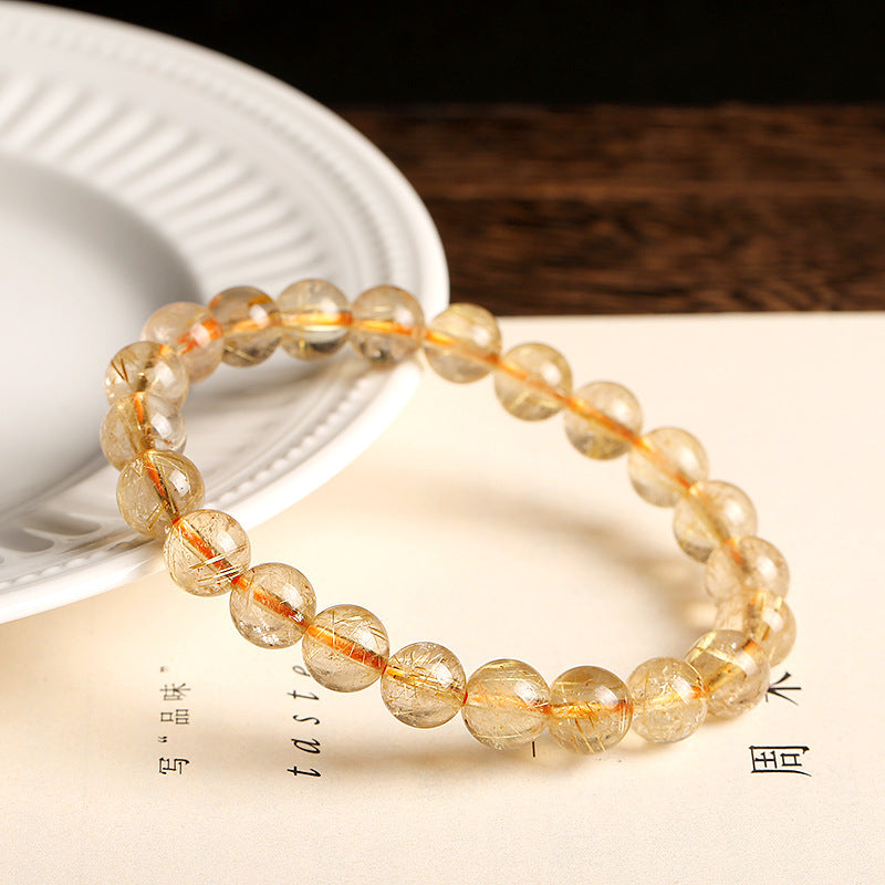 Rutilated Quartz Natural Crystal Rutile Hair Bracelets