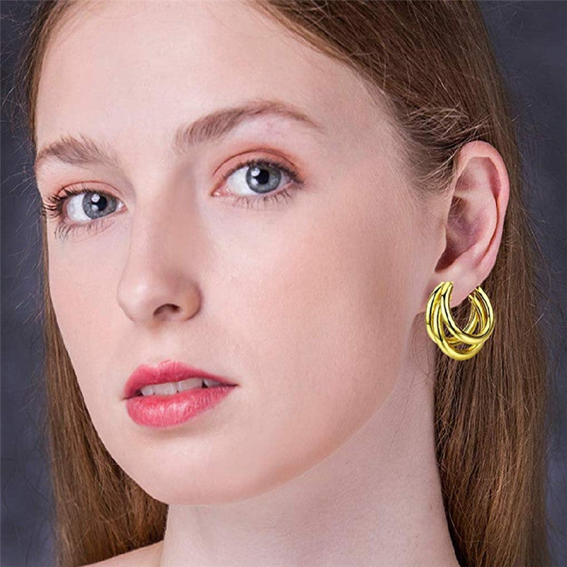 Cold Style Shaped Petite Geometric Metal Earrings