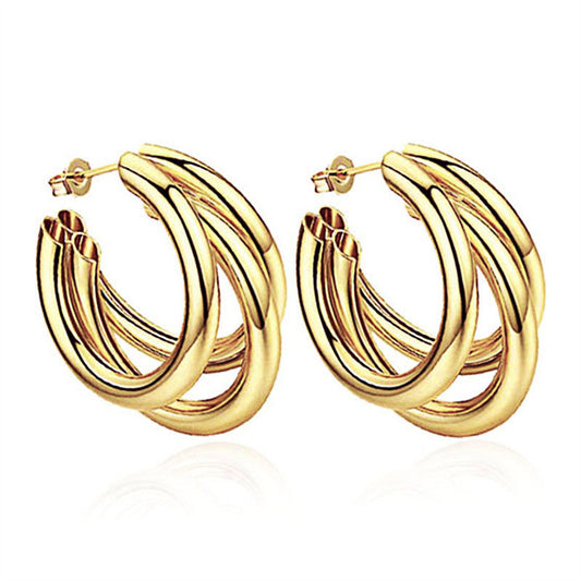 Cold Style Shaped Petite Geometric Metal Earrings
