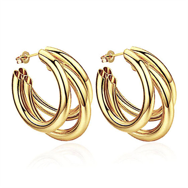 Cold Style Shaped Petite Geometric Metal Earrings