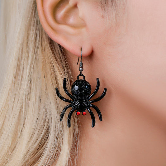 Boucles d'oreilles créatives en forme d'araignée pour femme, boîte de nuit, animaux exagérés