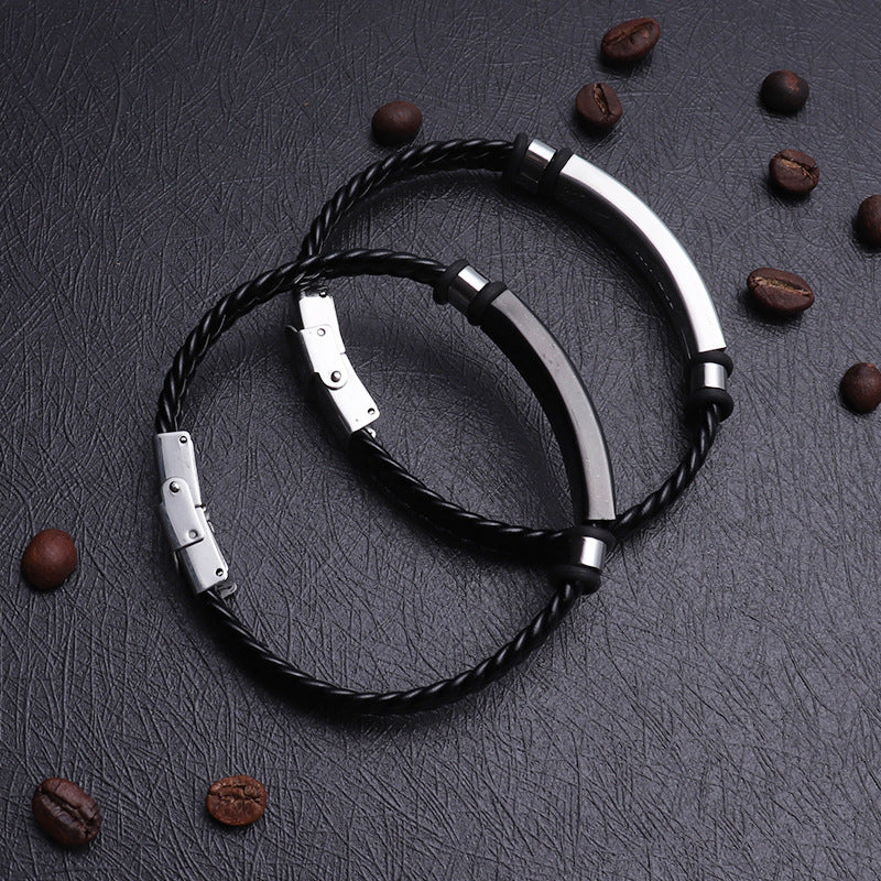 Men's Fashion Retro Titanium Steel Couple Gift Bracelets