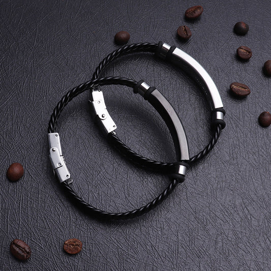 Men's Fashion Retro Titanium Steel Couple Gift Bracelets