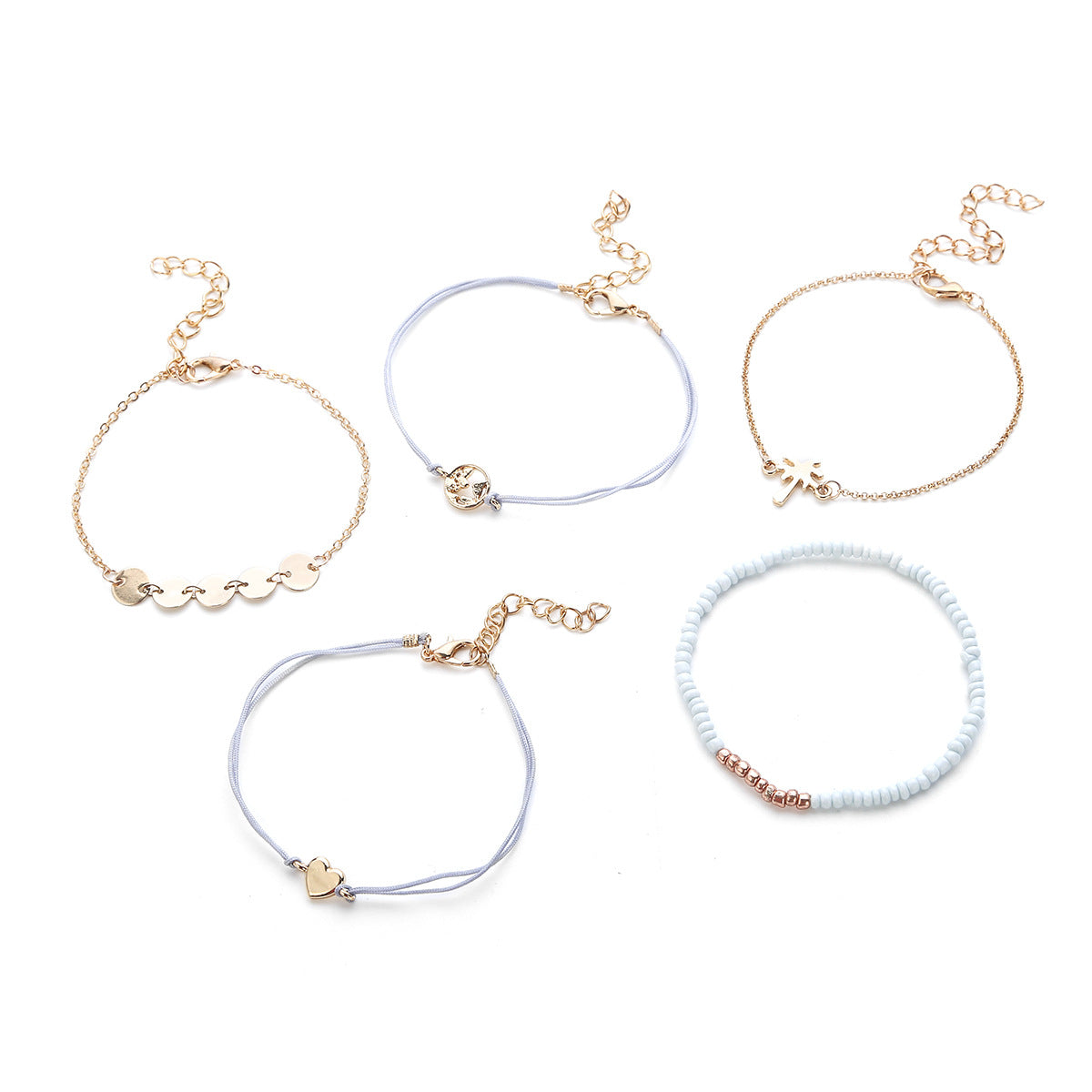 Fashion Love Copper Sheet Chain Jewelry Bracelets