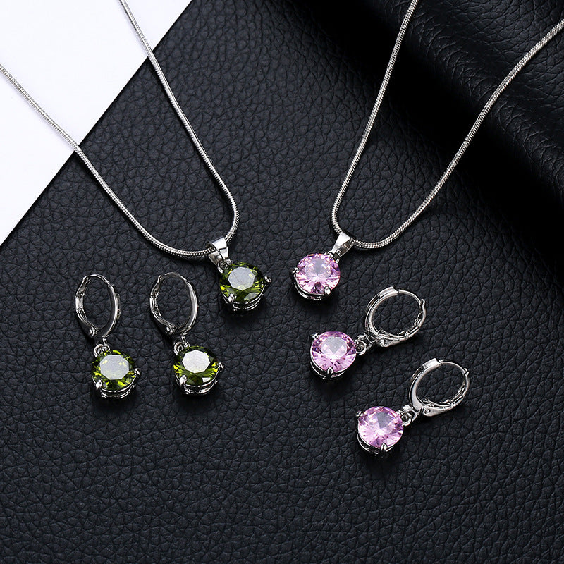 Fashion Refined Rhinestone Zircon Combination Bridal Rings