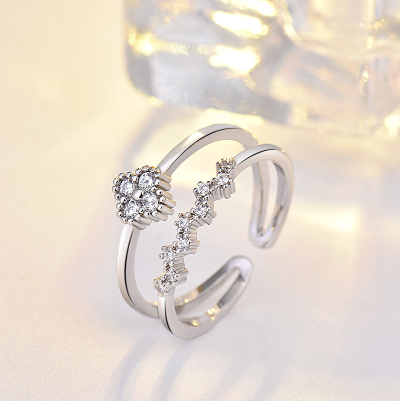 Four-leaf Clover Female Simple Stylish Index Finger Mori Rings