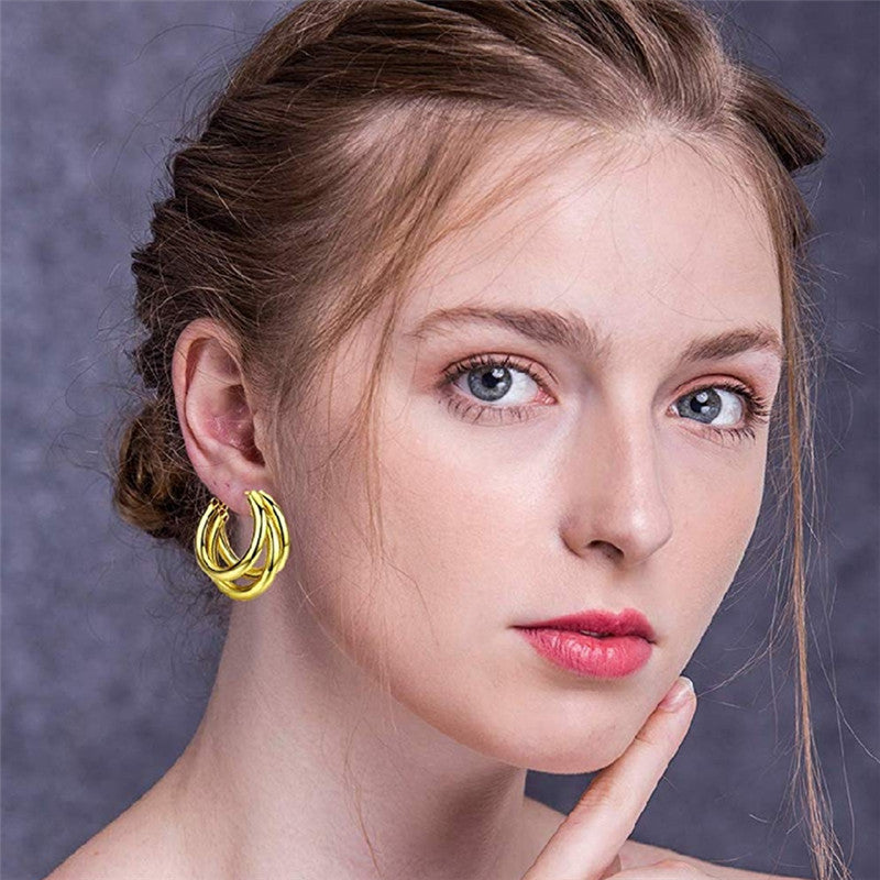 Cold Style Shaped Petite Geometric Metal Earrings