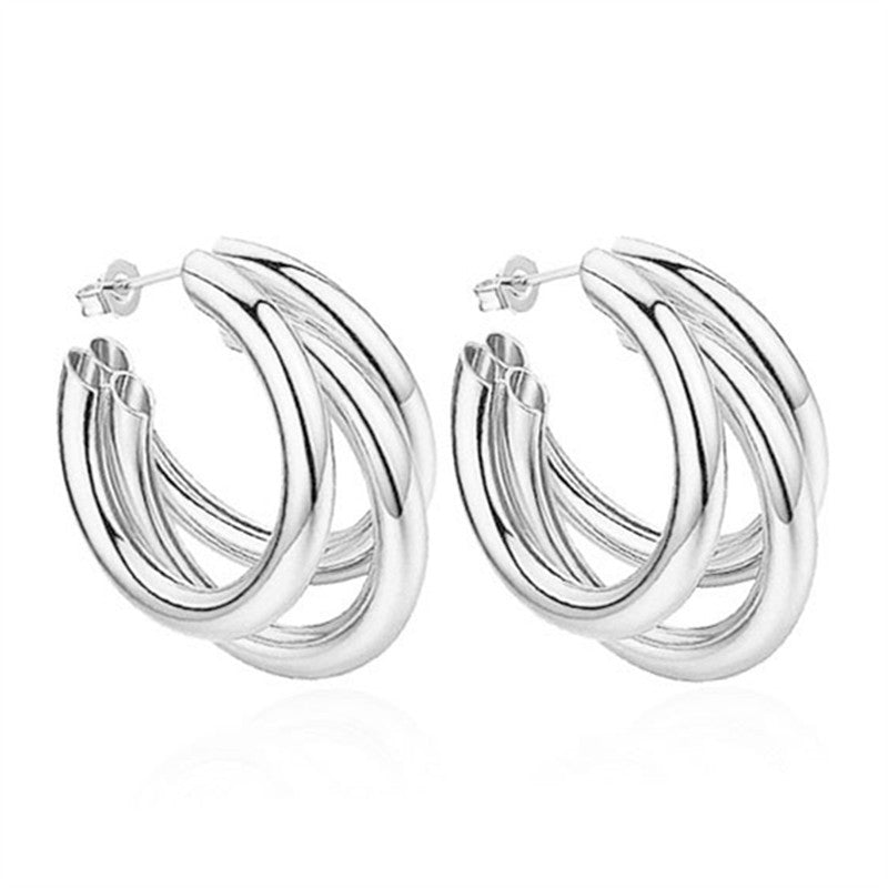 Cold Style Shaped Petite Geometric Metal Earrings