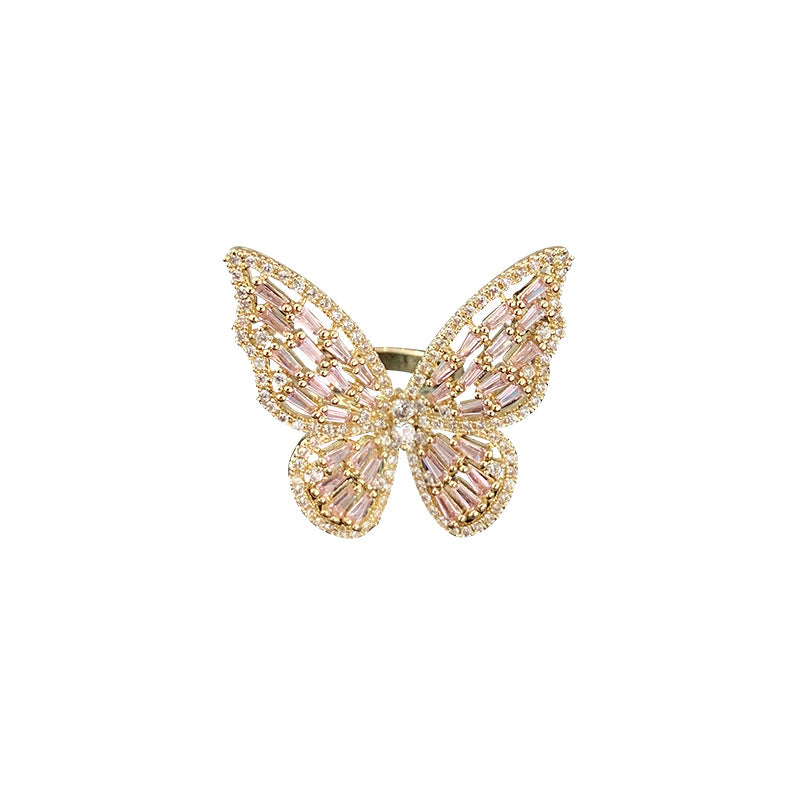 Fée Zircon Papillon Ouvert Index Bagues