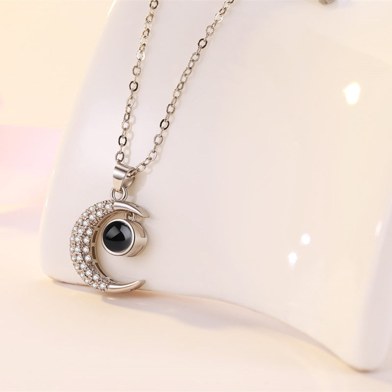 Creative Star Moon Language Love You Short Clavicle Necklaces