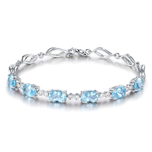 Crystal Mori Style Sapphire Couple Love Bracelets