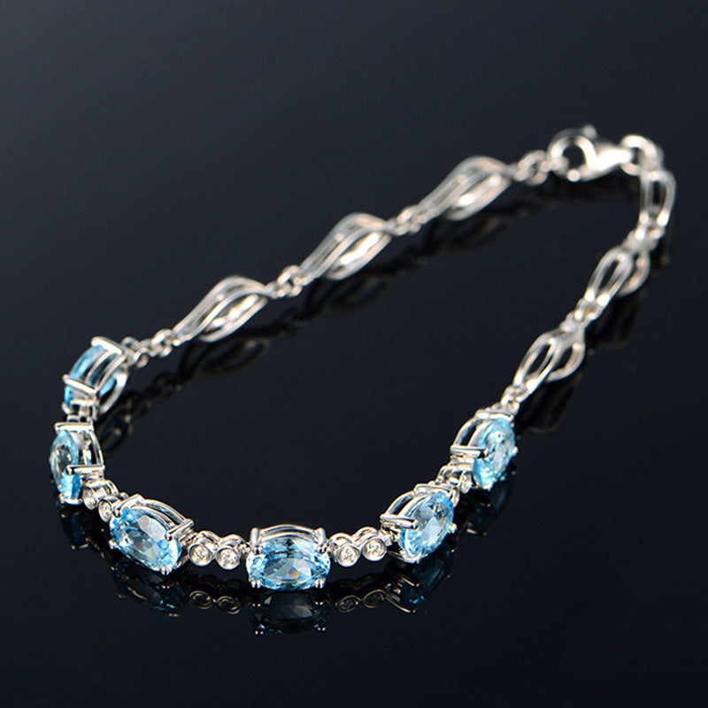 Crystal Mori Style Sapphire Couple Love Bracelets