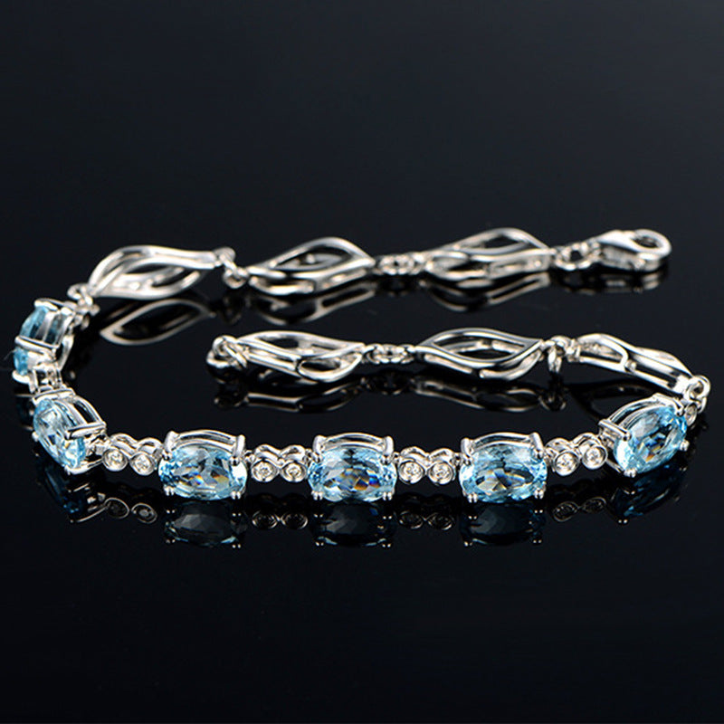 Crystal Mori Style Sapphire Couple Love Bracelets