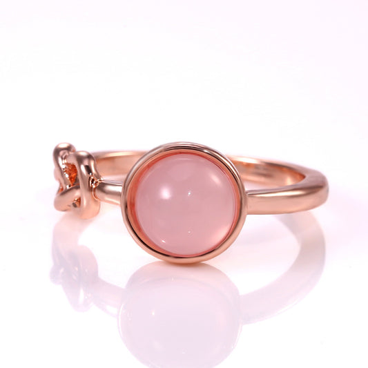 Ornament Fashion Pink Imitation Moonstone Lady's Rings