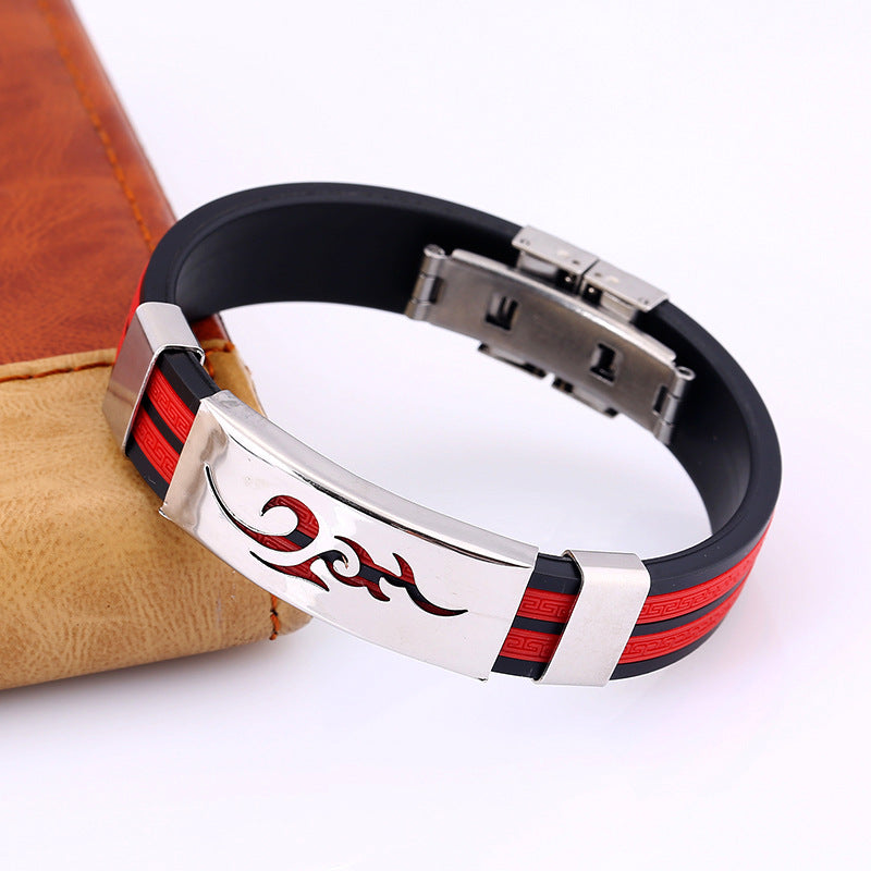 Men's Steel Personality Korean Style Fire Cloud Bracelets