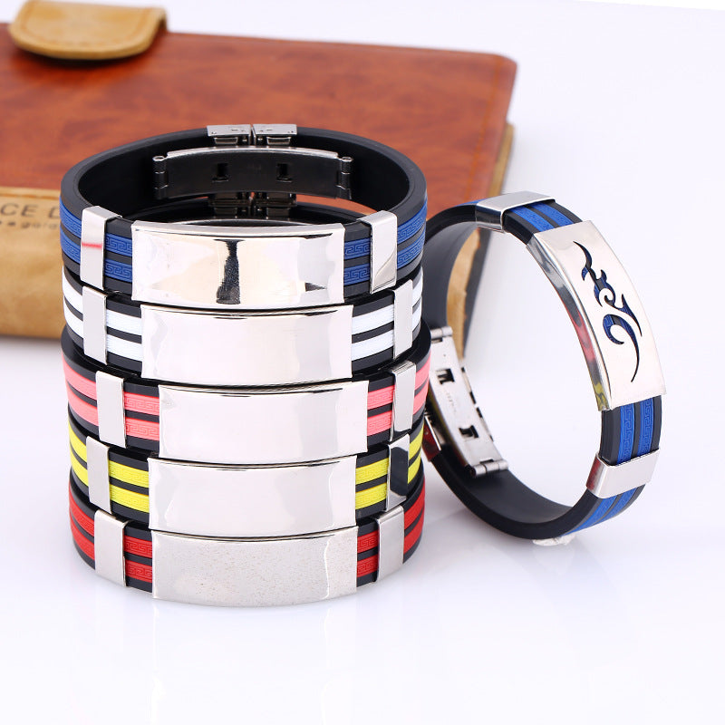 Men's Steel Personality Korean Style Fire Cloud Bracelets