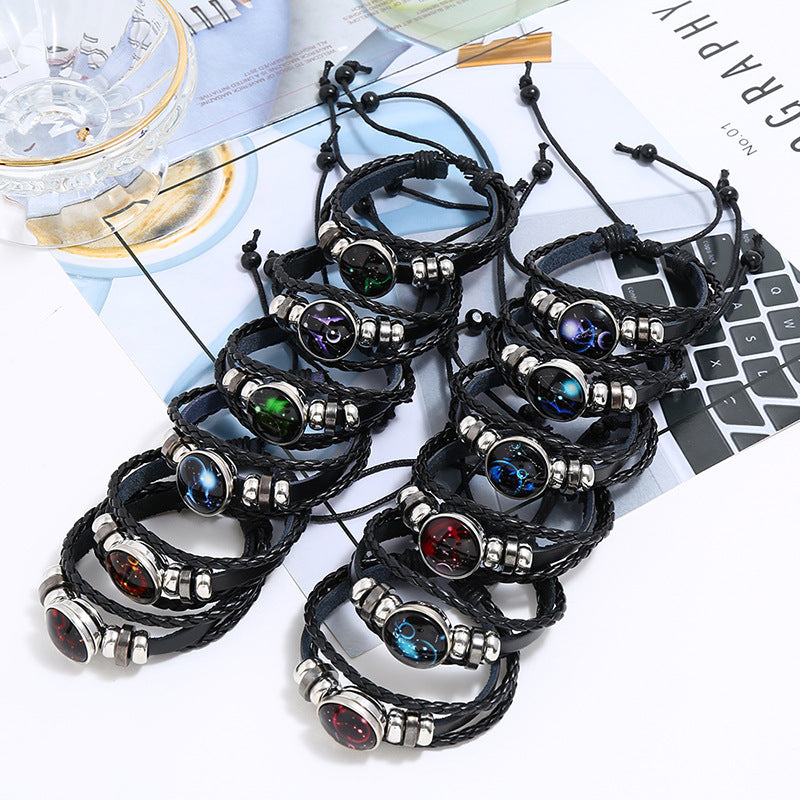 Cattle Leather Couple Small Gift Luminous Bracelets