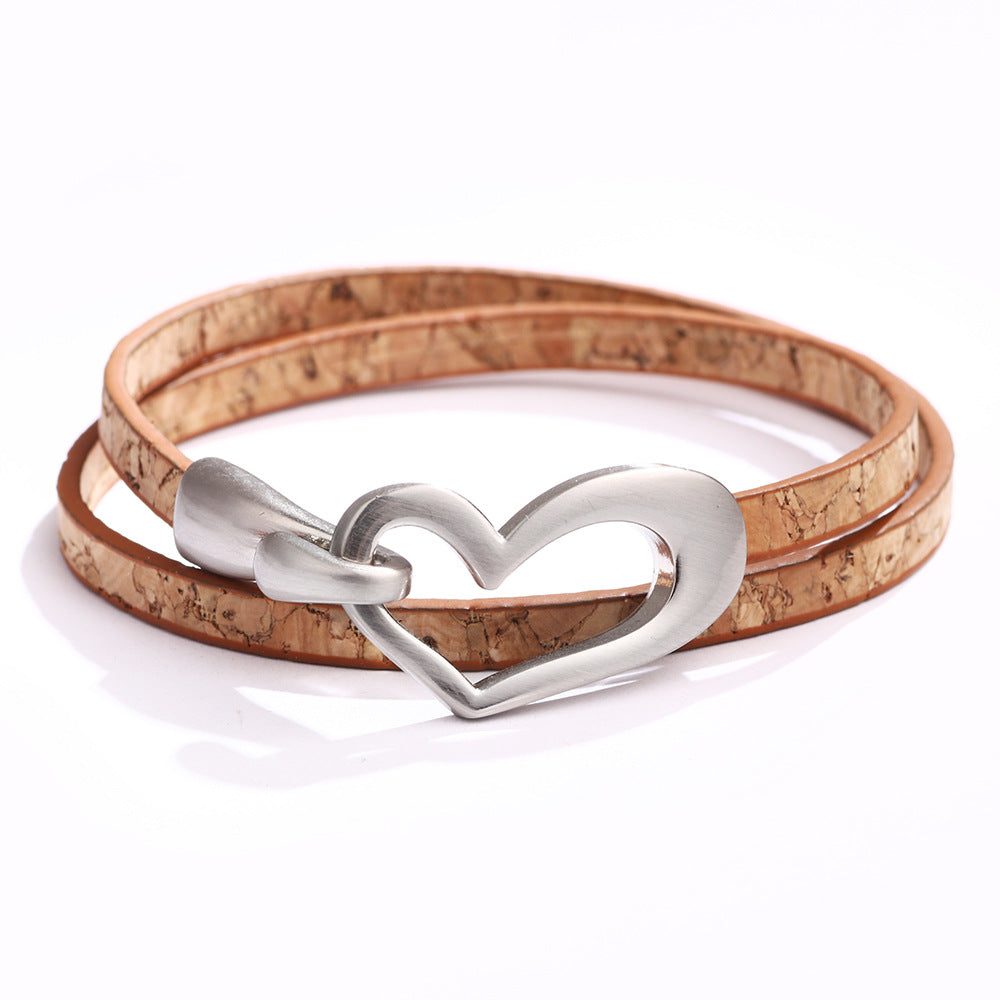 Women's Simple Love Small Fresh Leather Hand Bracelets