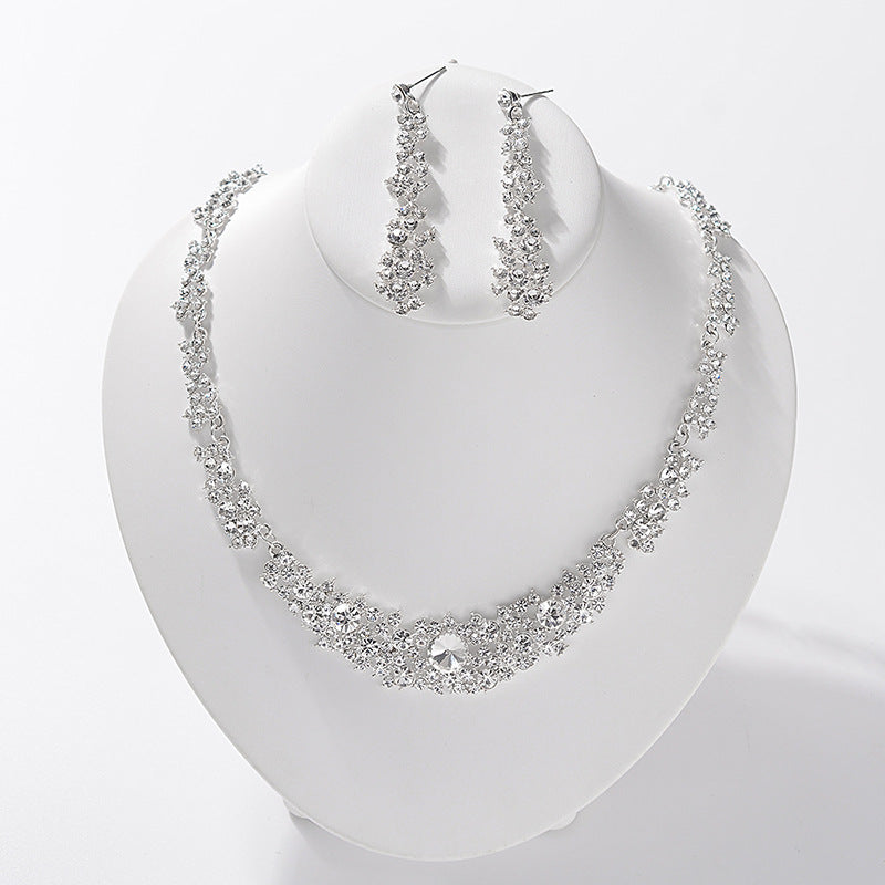 Korean Bridal Two-piece Wedding Dress Party Jewelry Set