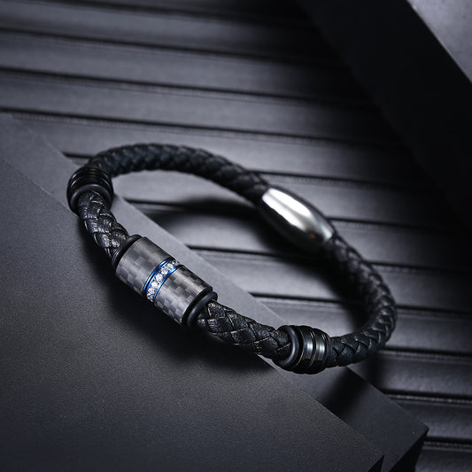 Men's Titanium Steel Ornament Fashion Carbon Fiber Bracelets