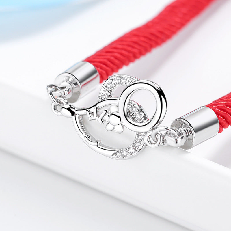 Red Rope Female Korean Style Zodiac Bracelets